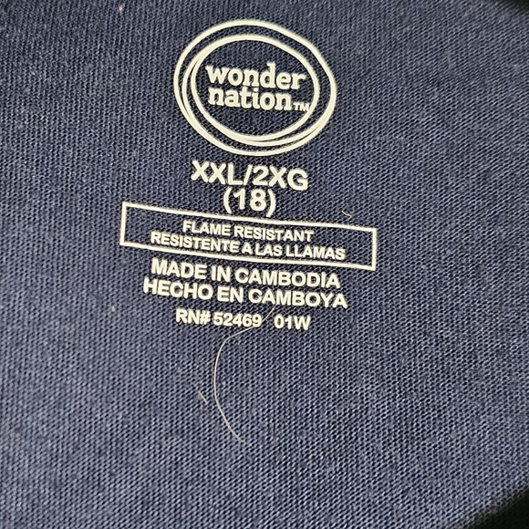 Boys pajama top gamer play again yes-no long sleeve tee Sz XXL - Picture 3 of 5